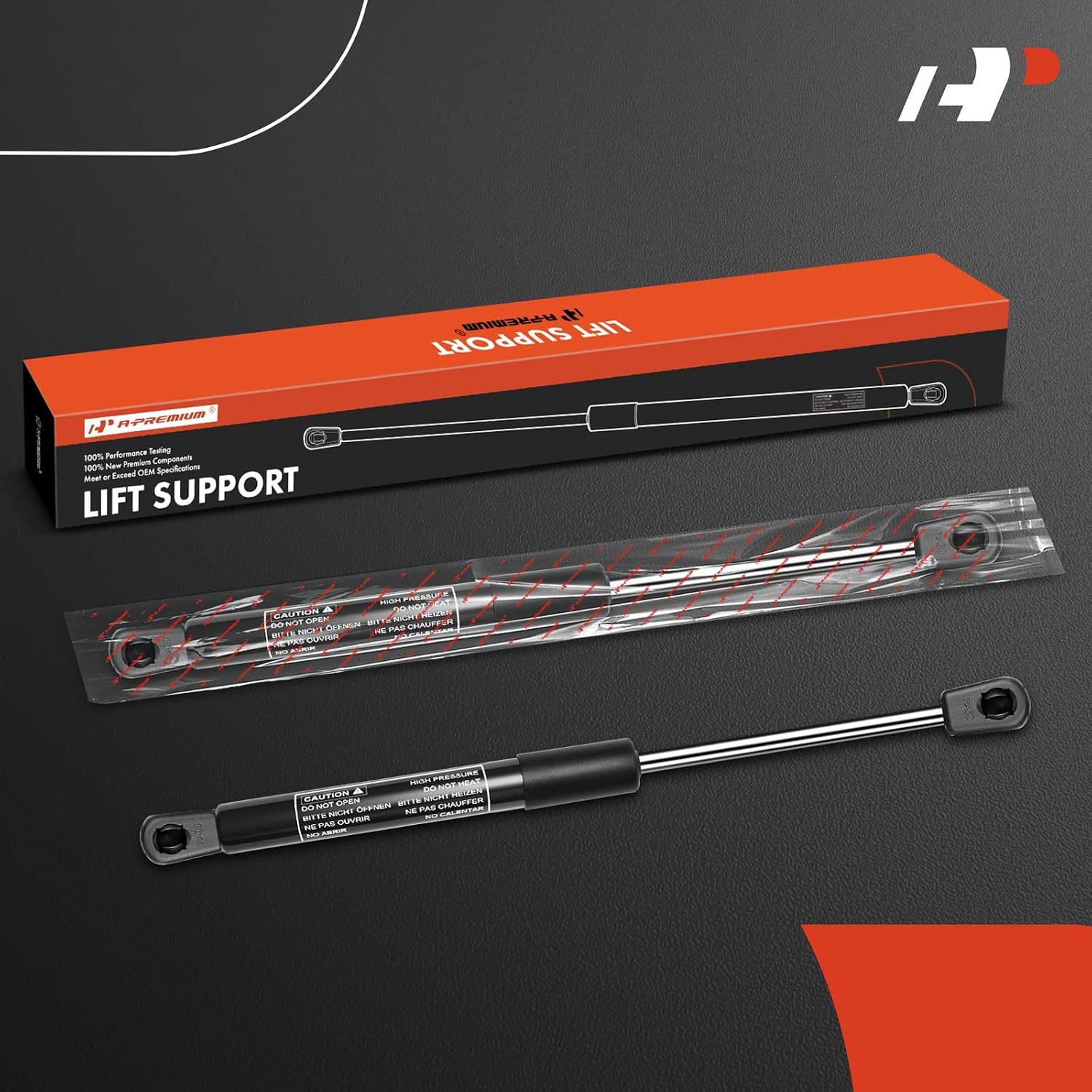 A-Premium Tailgate Rear Trunk Lift Supports Shock Struts Compatible with Select Ford Models - Focus 2000 2001 2002 2003 2004, Sedan, with Spoiler - Replace# XS4Z54406A10BB, 6S65F406A10AA (2-PC Set)