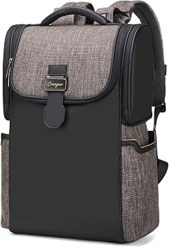 CROSSGEAR Casual Daypack Backpack, Lightweight, Shock-absorbing Padding Strap, Breathable Back, Work Business Laptop Backpack for Men, Multi-Pocket, Water-resistant, 14 Laptop Compartment, 24L