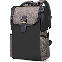 CROSSGEAR Casual Daypack Backpack, Lightweight, Shock-absorbing Padding Strap, Breathable Back, Work Business Laptop Backpack for Men, Multi-Pocket, Water-resistant, 14 Laptop Compartment, 24L