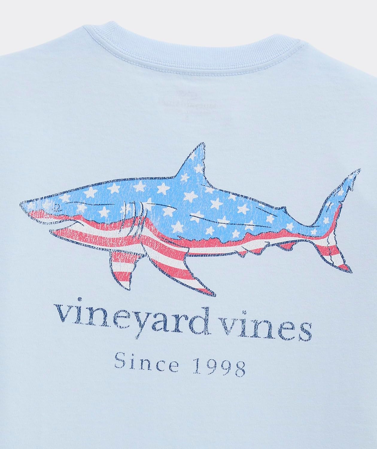 Vineyard Vines Boys' Boys' Flag Shark Short-Sleeve Pocket Tee