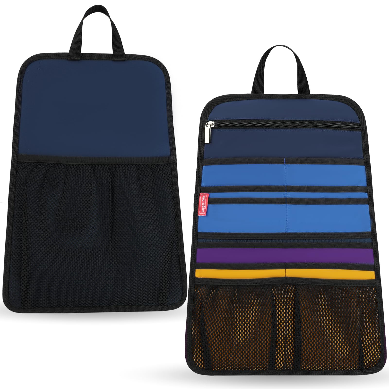 Baggex Store Backpack Insert Organizer Office File Document Storage Organizer (Navy/Yellow/Purple)