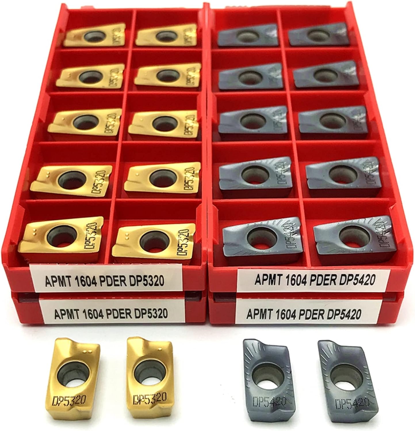 Milling Insert Indexable Tool Carbide Inserts Turning Tool CNC Cutting Tool (Angle : APMT1604 DP5320, Shank Diameter : 10PCS)