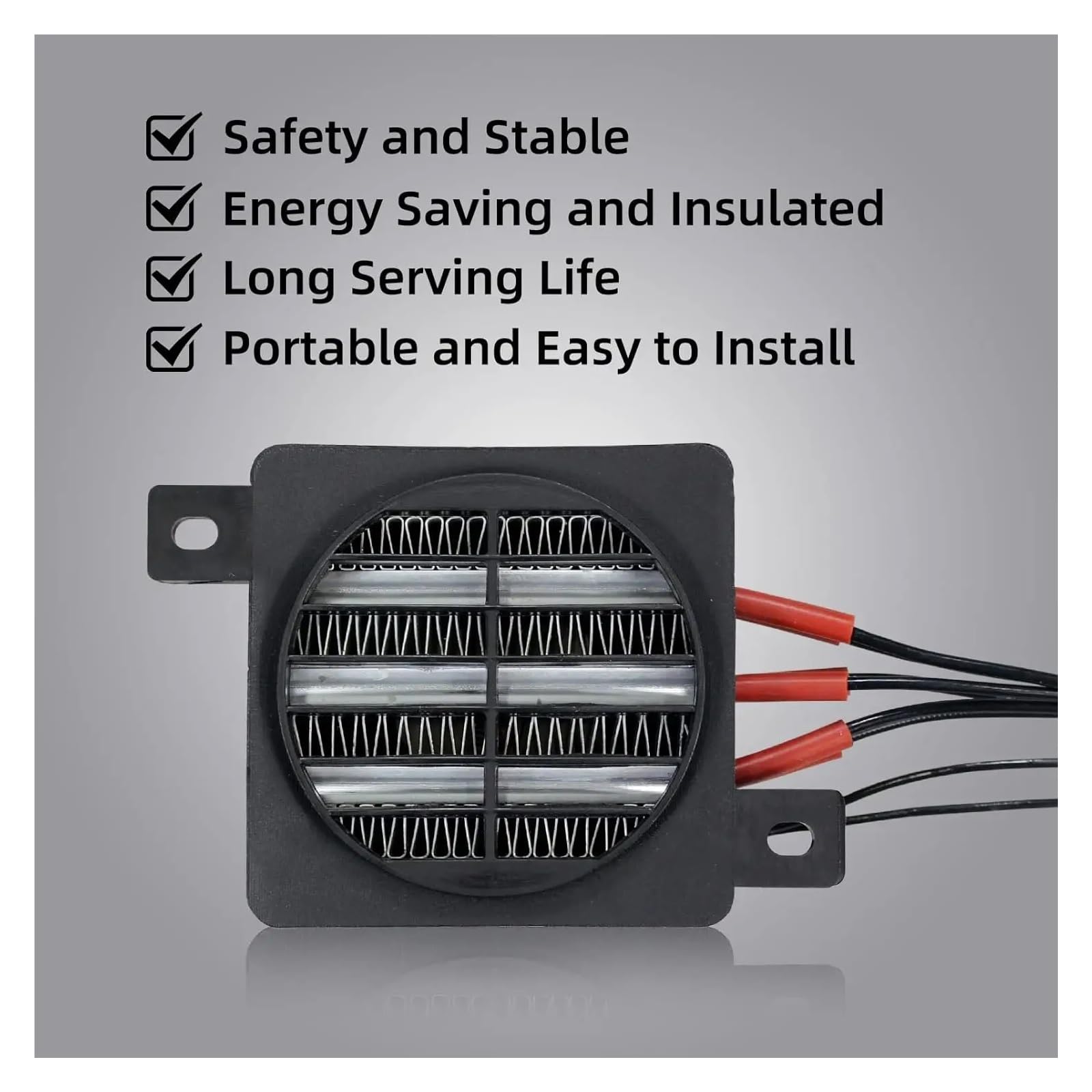 12-220V 50W-400W Inkubator PTC grzałka z wentylatorem elektryczny element grzewczy 12 V 24 V 48 V 110 V 220 V ceramiczny termostatyczny (izolowany) 220 V 150 W)