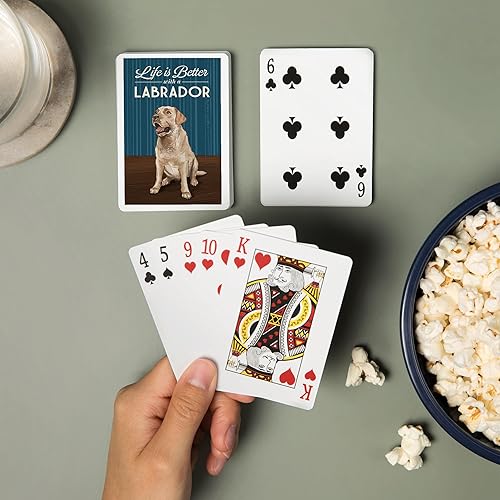Miniatura 2 de Lantern Press Yellow Lab, Life is Better (52 cartas de juego, baraja de cartas de tamaño póquer con comodines)