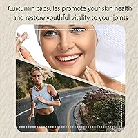 Vista 4 de NIVELLE Curcumina de cúrcuma Suplemento de curcumina de cúrcuma pura de 1000 mg 95% de curcuminoides con propóleos de abeja, jengibre, aceite MCT