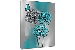 Teal Dandelion Canvas Wall Art - Illuminate Your Space with Nature's Grace
