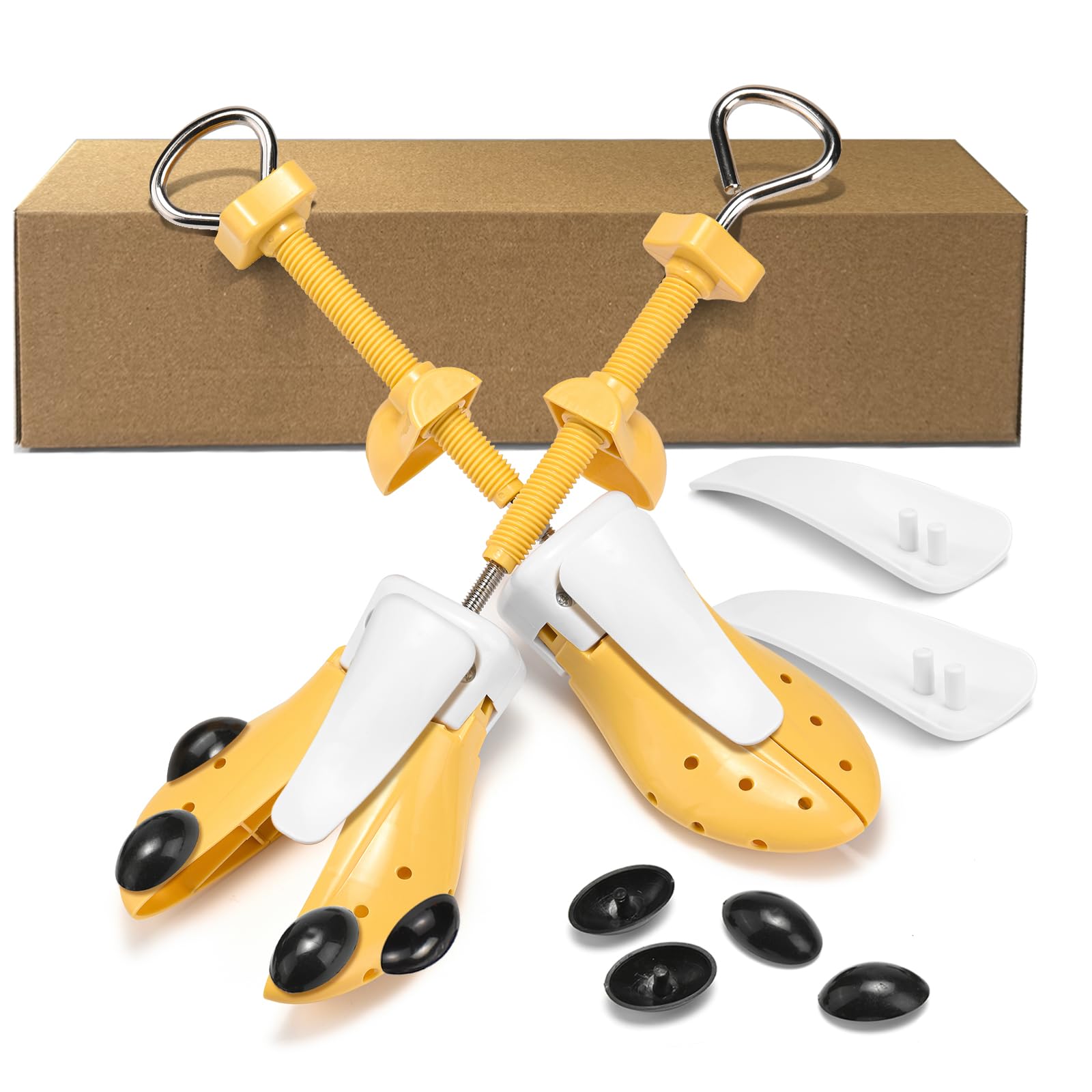Estirador de zapatos para mujeres y hombres, pies anchos, par de expansores de zapatos, ancho ajustable, longitud y empeine