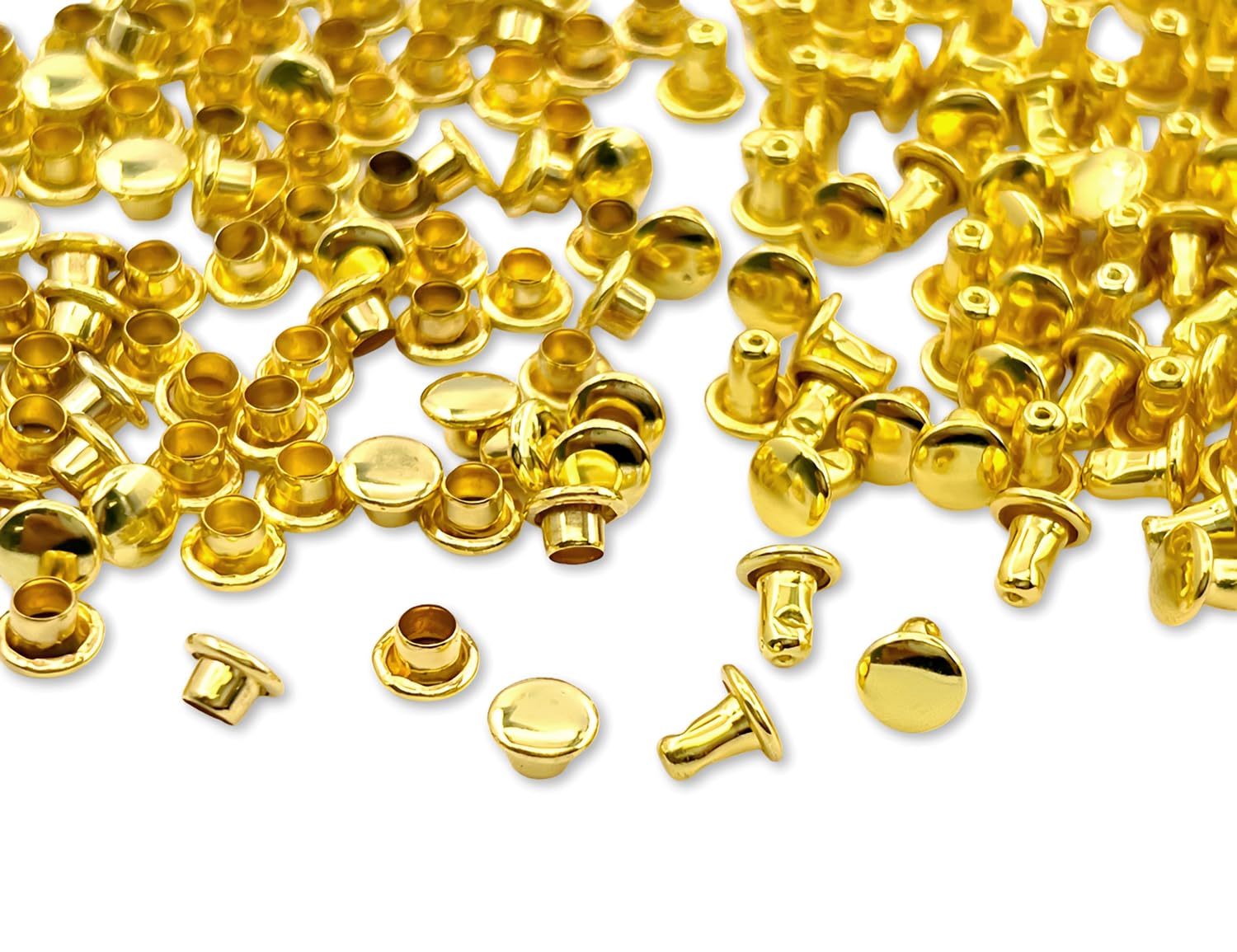 Amazon.co.jp: [両6並] 100組入 両面カシメ 頭6mm 足5mm カシメ 6mm