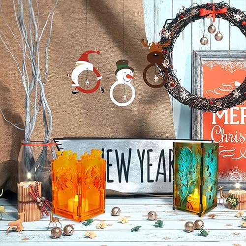 Miniatura 3 de FineInno Molde de resina de farol, soporte hueco para bolígrafo, moldes de silicona para bricolaje, portavelas epoxi, caja de contenedor de joyería,