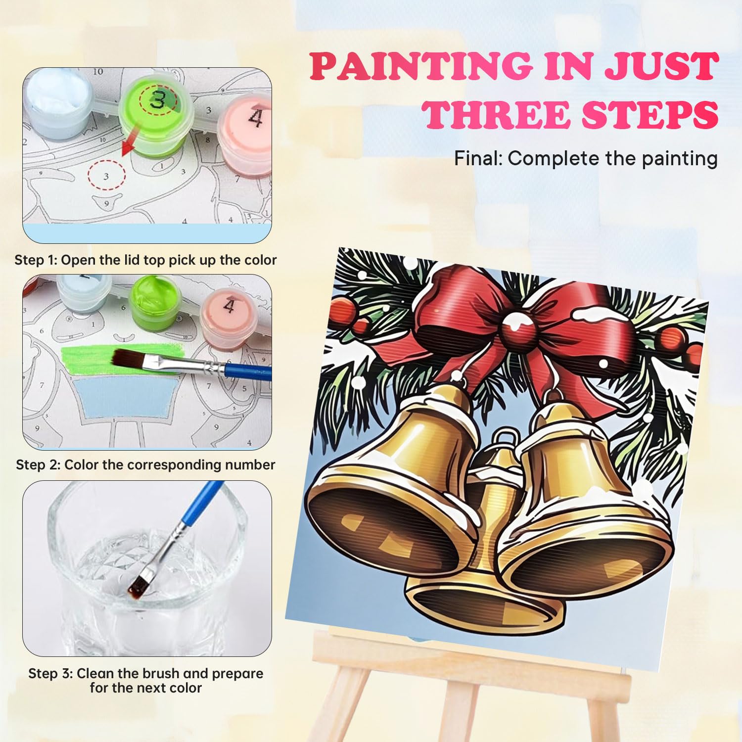 ARTOWN Peinture Par Numéros Adulte Et Enfant – Toile 40x50 Cm, Kit Acrylique Facile Pour Débutants, 4 Pinceaux Et Peintures Inclus, Sans Cadre