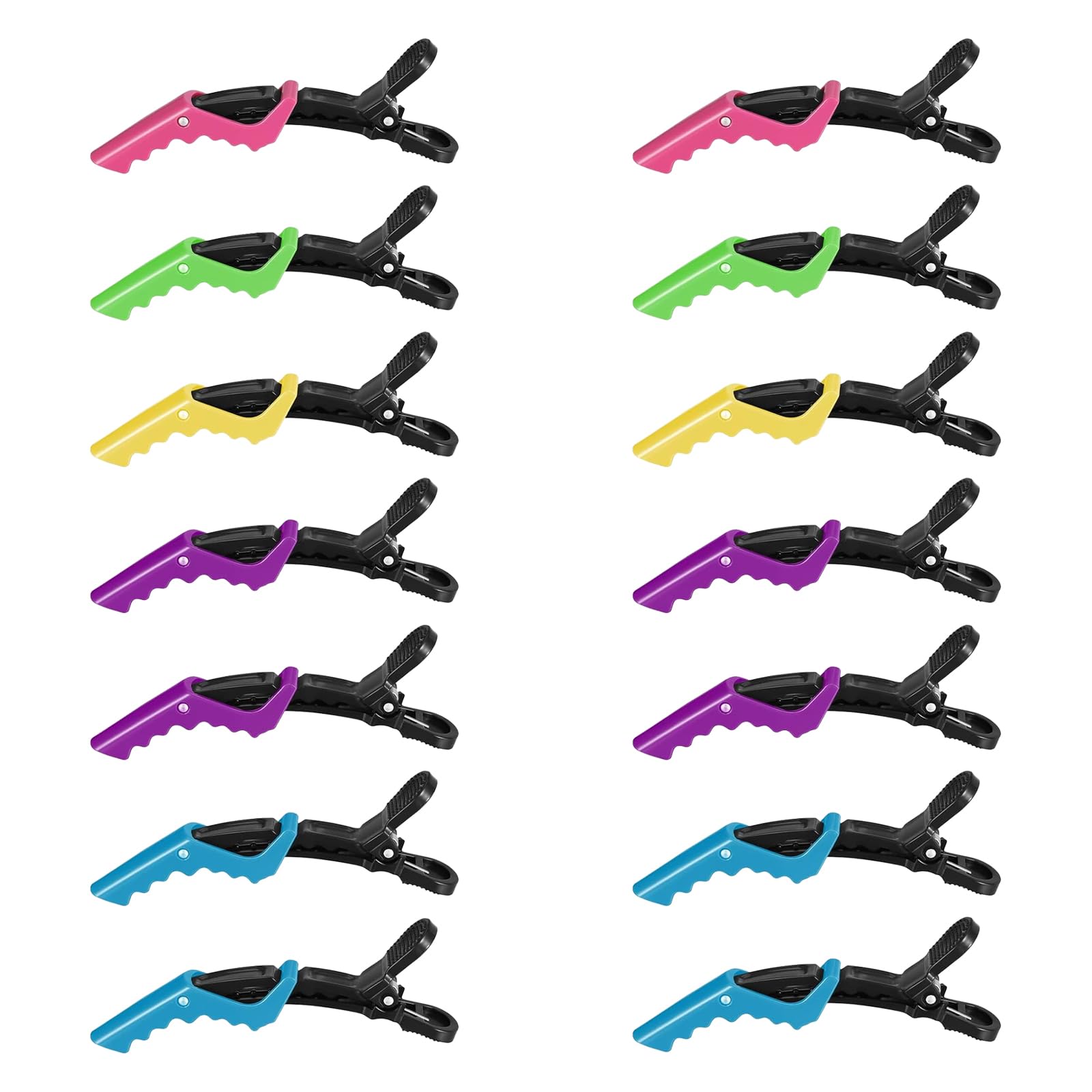 Alligator clip hebillas de pelo profesional peluqueria,Broches pinzas cocodrilo,Alligator clips clips de pelo para peluquería y uso doméstico(14 Piezas)