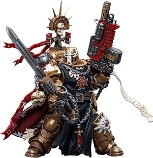 Flyima JOYTOY 1/18 Wahammer 40,000 Action Figure Black Templars High Marshal Helbrecht Collection Model