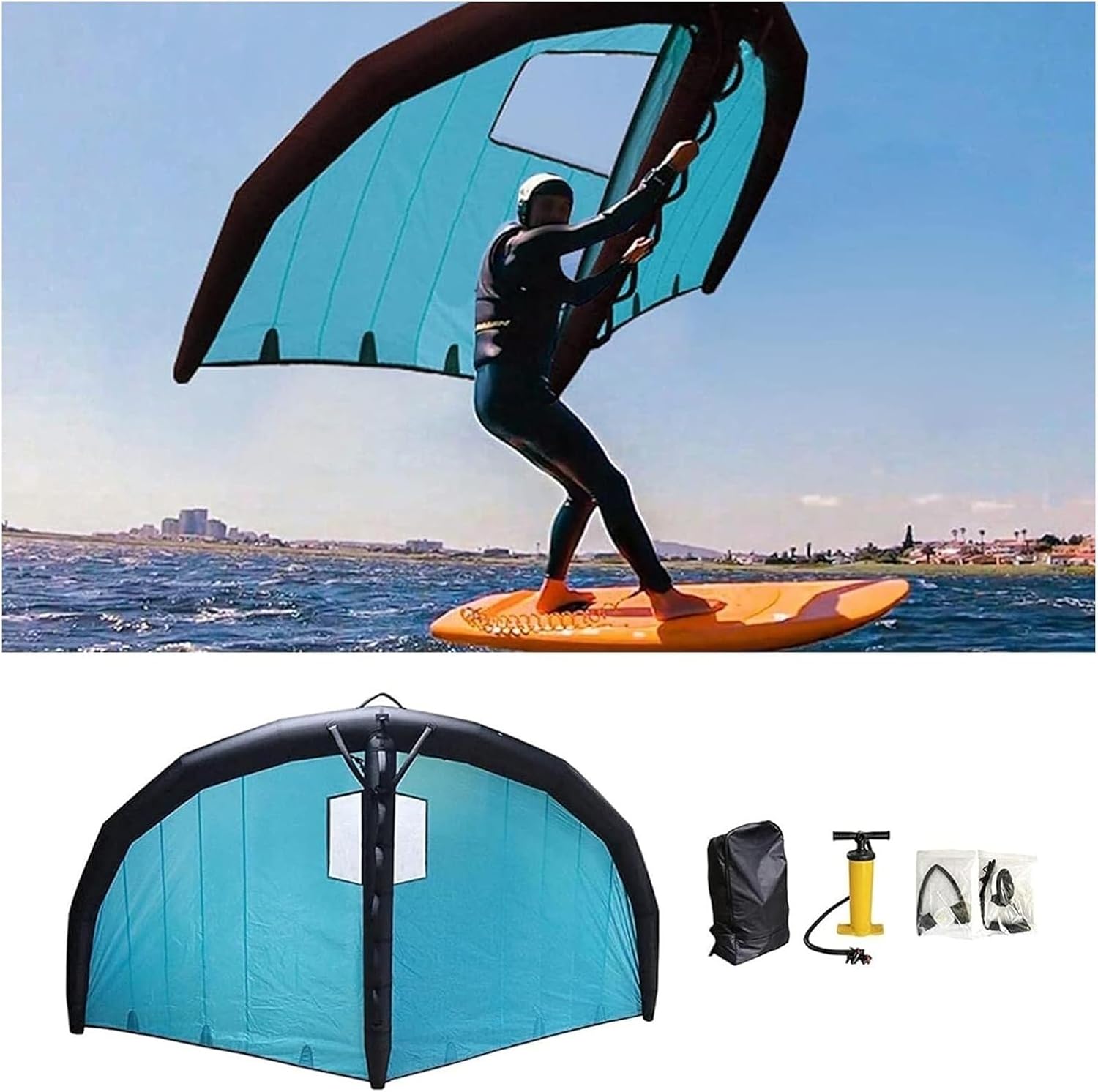 Inflatable Windsurfing, Windsurfing Wing, Inflatable Foil Hydrofoil, Surfboard, Suitable for Windsurfing, Kitesurfing