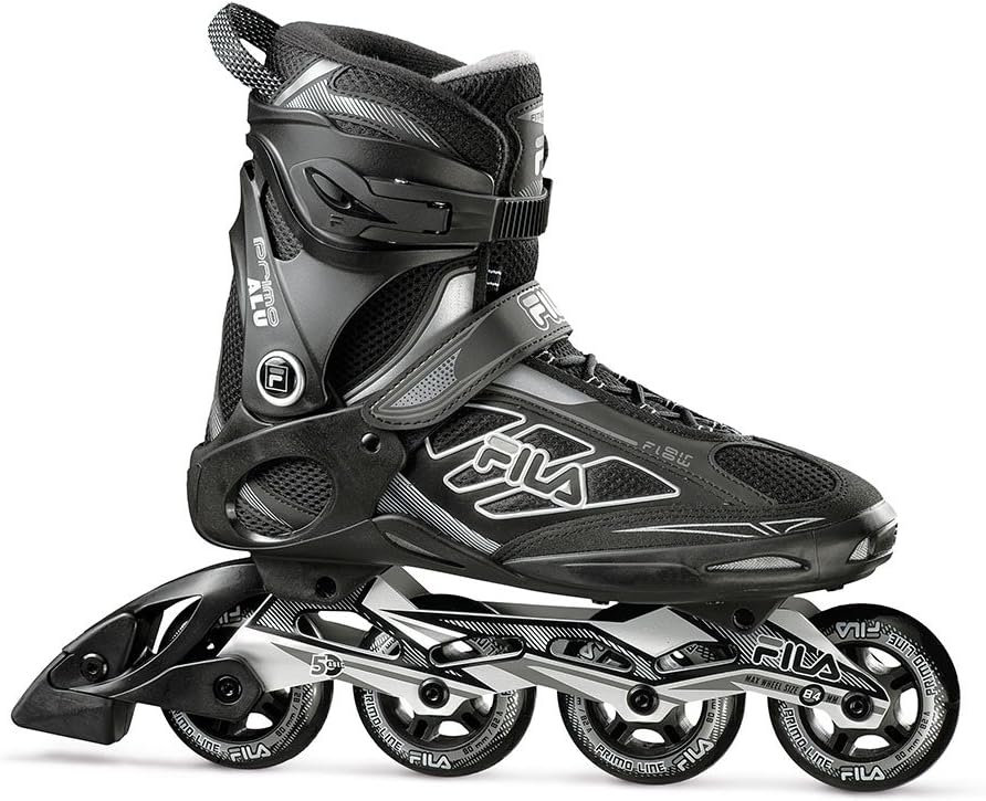 FILA SKATES Primo Alu 80 Inline Skates, Men, Men, Primo Alu 80, Black/Grey, 8.5