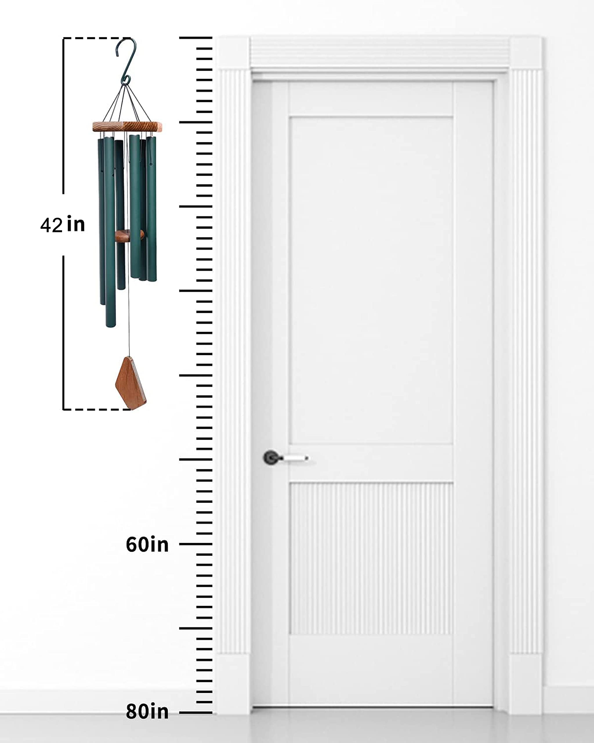 Large Wind Chime - Forest Green - Relaxation & Gift -2