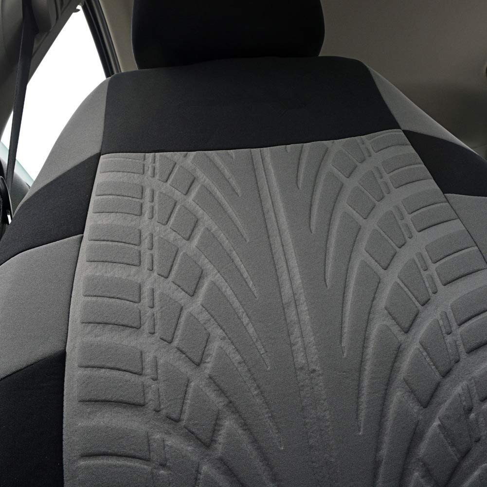 Autositzbezüge Universal-Set für Renault Clio Duster Clio 4 Espace Seat Leon Ibiza Mitsubishi Lancer X Pajero Outlander Lancer Subaru Forester Seat Protector/grau