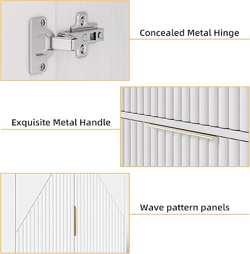 Miniatura 7 de Armario guardarropa de madera de 71.7 pulgadas con 2 puertas y 3 cajones, armario de dormitorio con barra colgante y estante, armario guardarropa de