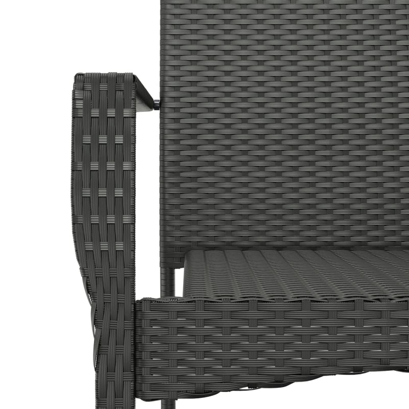 3184988 Set da Pranzo da Giardino 5 pz Nero con Cuscini in Polyrattan Testata in Legno,Testata Letto Matrimoniale Muebles Dormitorio Spalliera Letto Testiere per Letto Matrimoniale