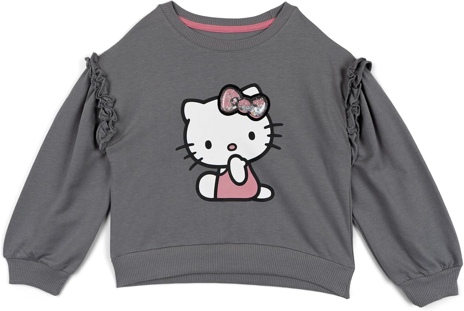 Amazon.com: Hello Kitty Toddler Girls French Terry Drop Shoulder