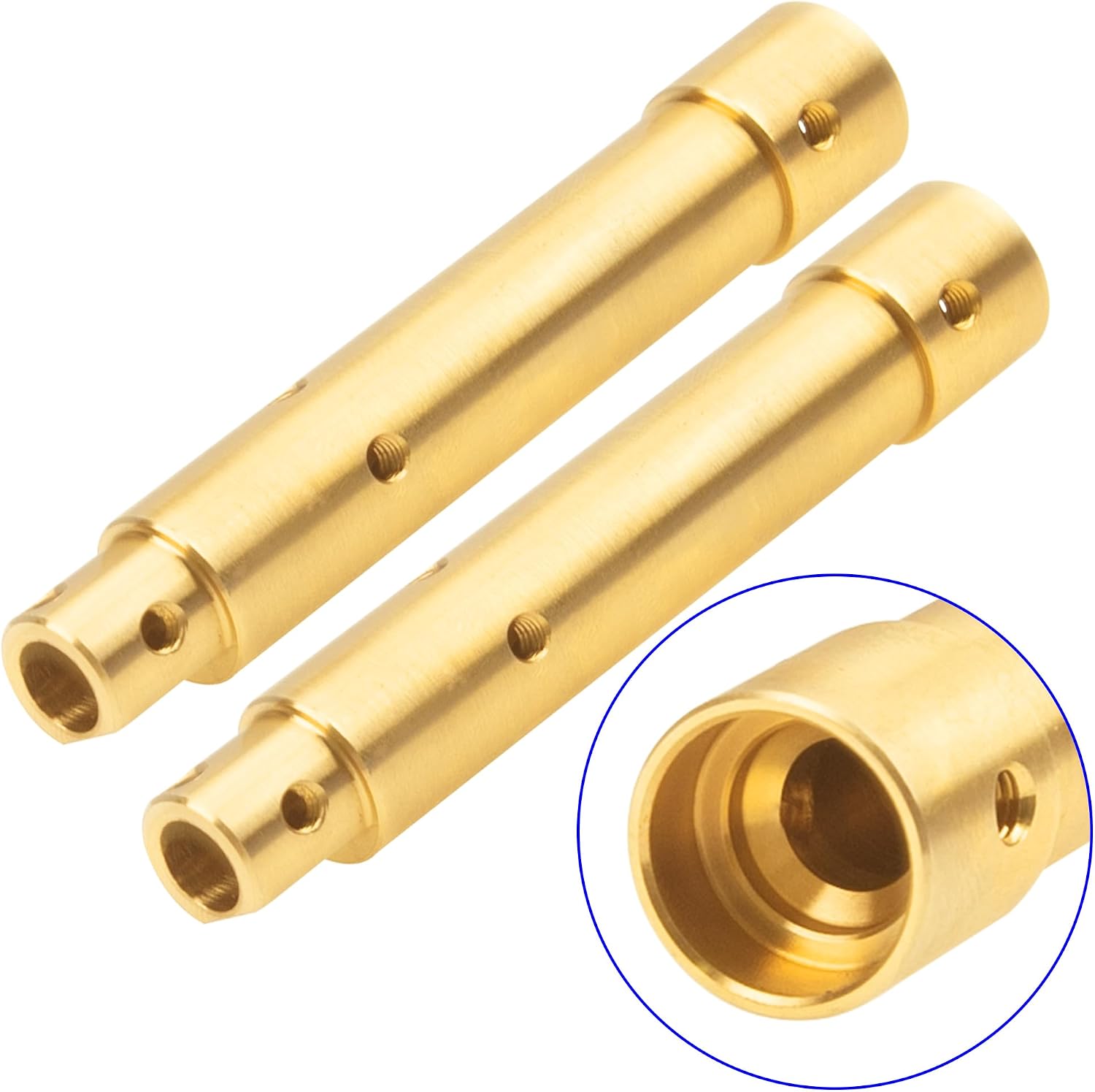 ShareGoo Brass Front Rear Axle Tube Compatible with Axial SCX10 Pro 1/10 RC Crawler Car,Replace of AXI232081 AXI232082