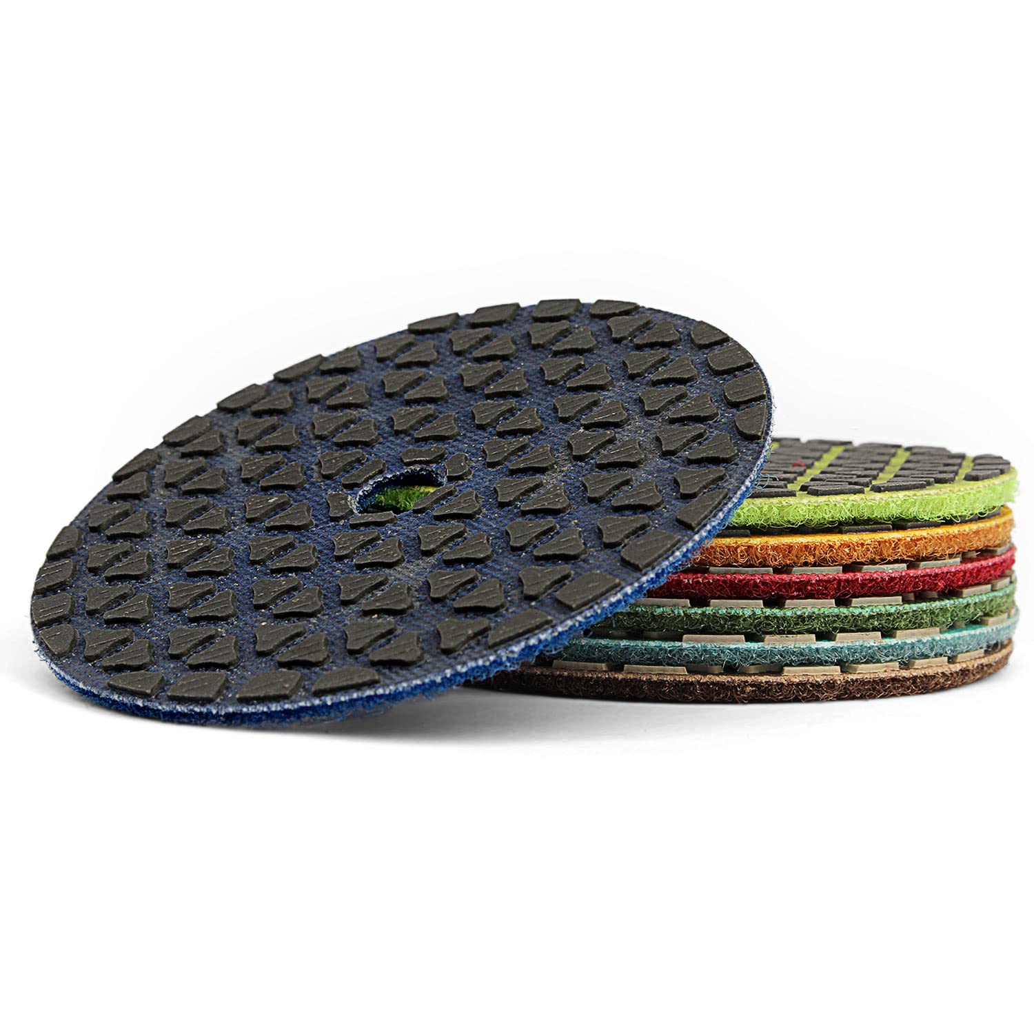 Z-LION 7 unids flexible seco diamante pulido almohadillas 4 pulgadas nuevos discos de lijado premium para granito mármol azulejos