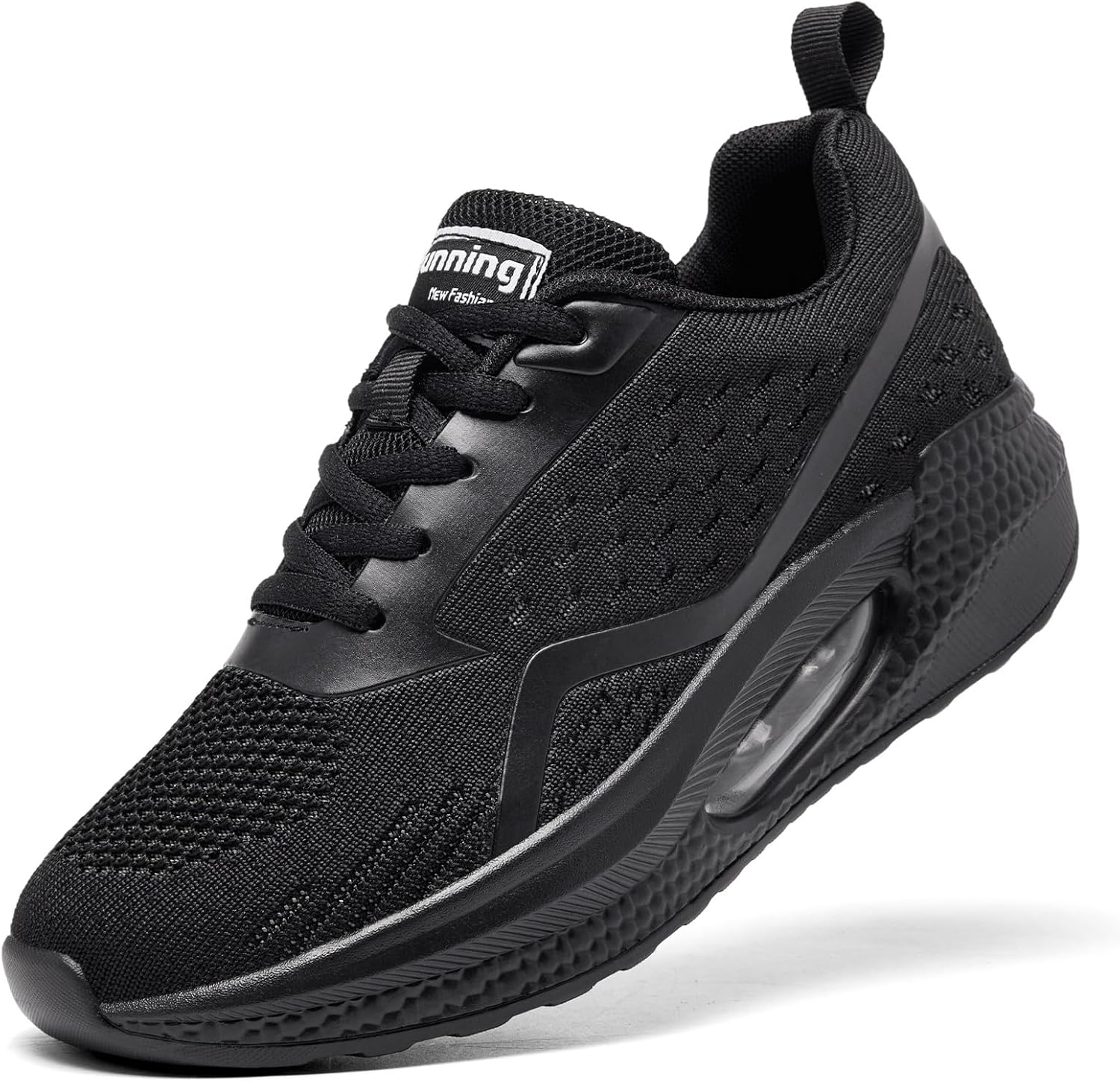 running-shoes-for-women-trainers-air-cushion-sneakers-all-black-uk-3