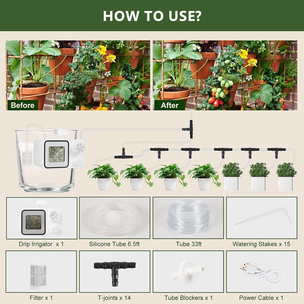 HASTHIP Drip Irrigation Timer - Automatic Watering System -6