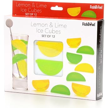 Fishbowl Lemon & Lime Reusable Ice Cubes 5.5 x 3 x 2.5 cm