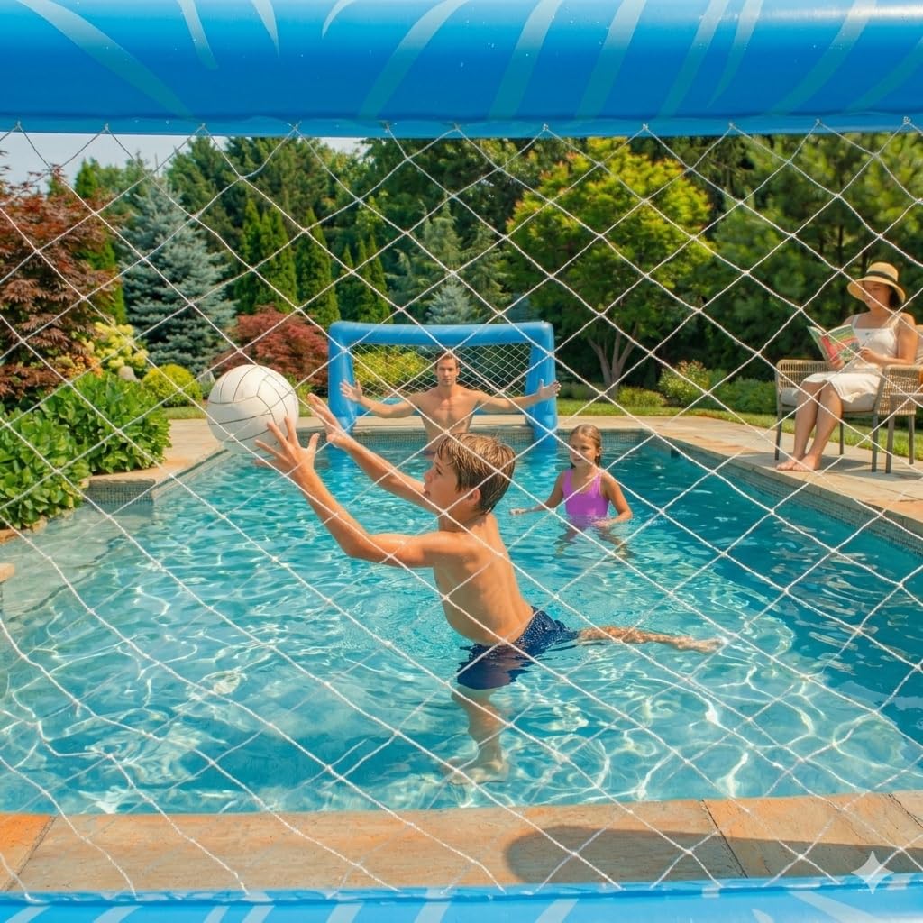 SkyBound Set 2 Porte Gonfiabili da Pallanuoto: Il miglior gioco in piscina per bambini - Porta da calcio acquatico con 4 zavorre e palla - Ideale per l'estate e feste in giardino - Pack da 2.