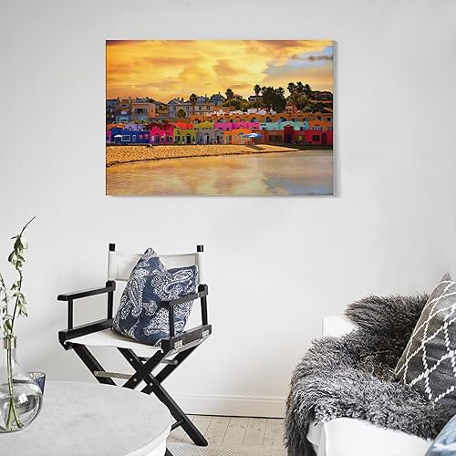 Miniatura 5 de Pósteres de Capitola Beach Art Wall Sunset Beach Poster Canvas Art Posters Painting Pictures Wall Art Prints Decoración de pared para dormitorio,