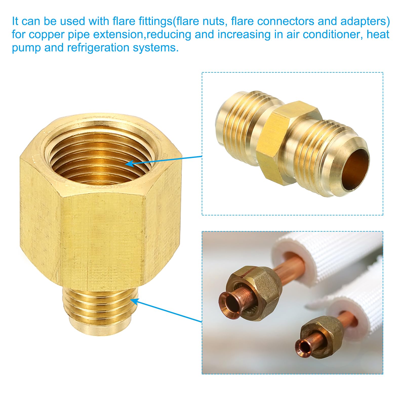 1/4" Male SAE 45° Flare To 3/8" Male NPT Straight Adapter – For Gas, Hydraulic, Air Systems