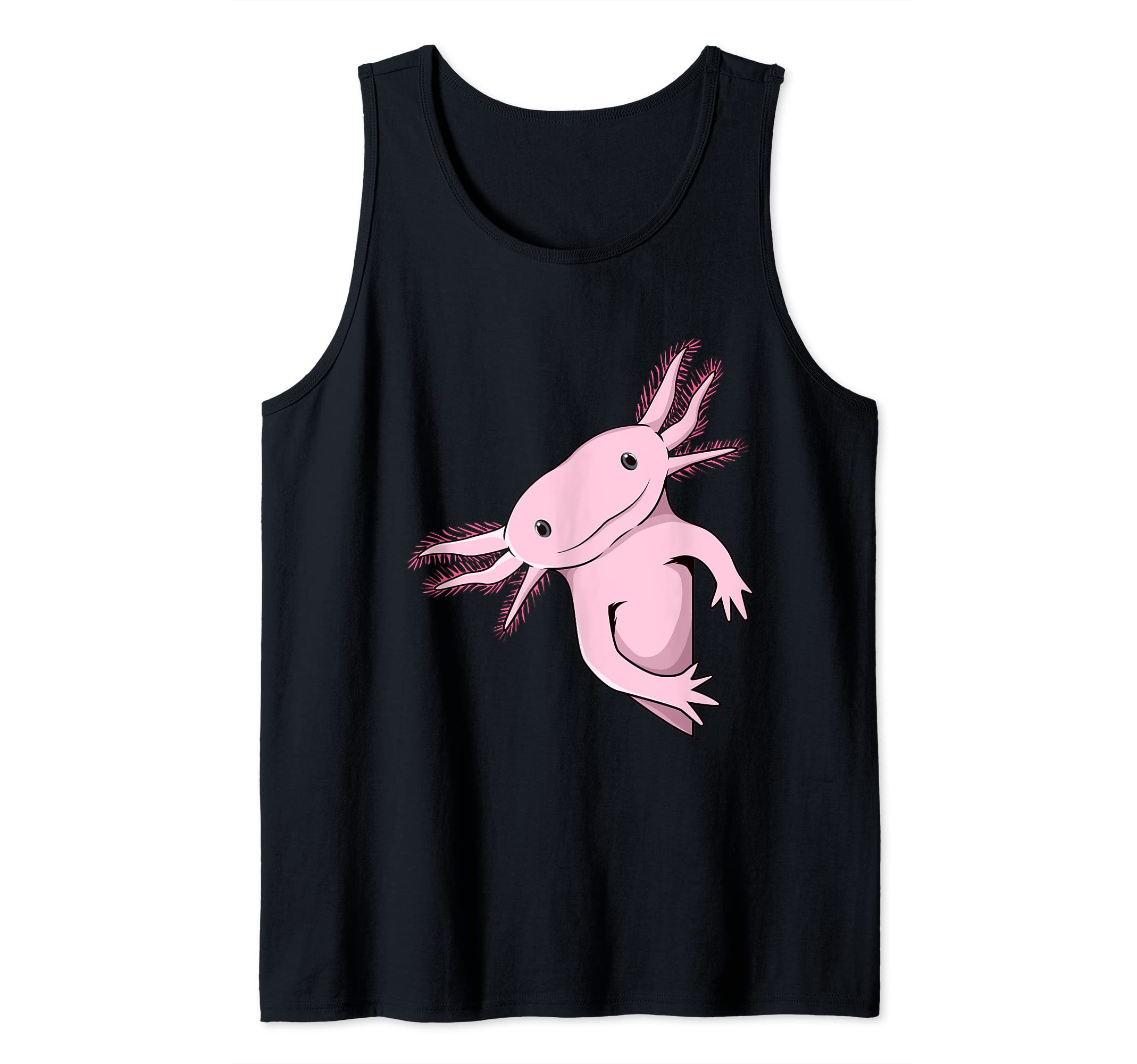 Axolotl Looking From The Side Amphibian Axolotl Tank Top