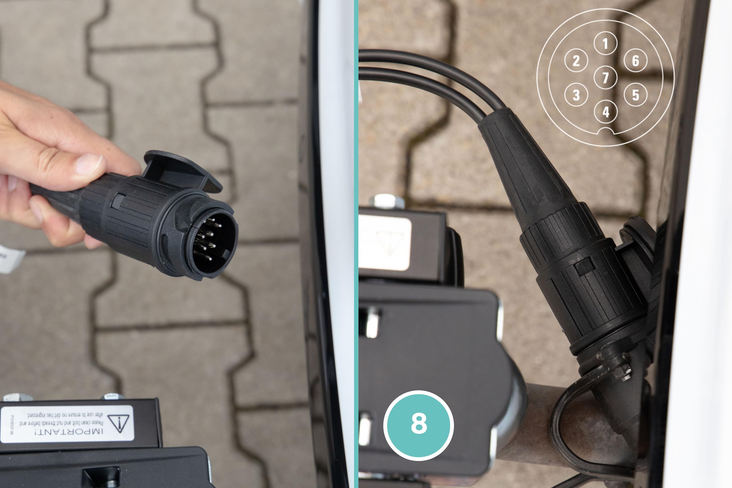 FISCHER Kupplungs-Fahrradträger SmartLine Black, für 2 Fahrräder bis 50 kg Nutzlast, für Anhängerkupplung, abklappbar, teilmontiert, mit integriertem Rahmenschutz
