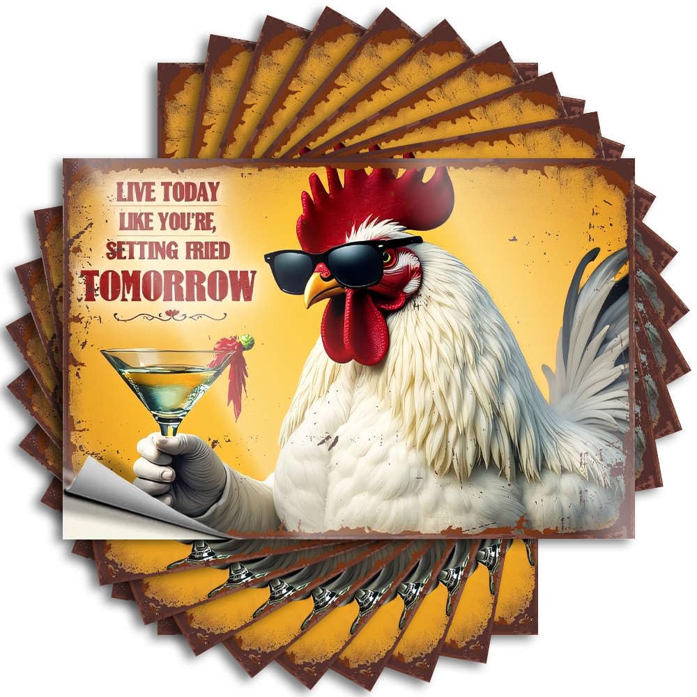 Front Porch Fall Decor Outside Porch Stickers - Crazy Indoor Window Live Today Like You're Setting Fried Tomorrow(12X18CM)