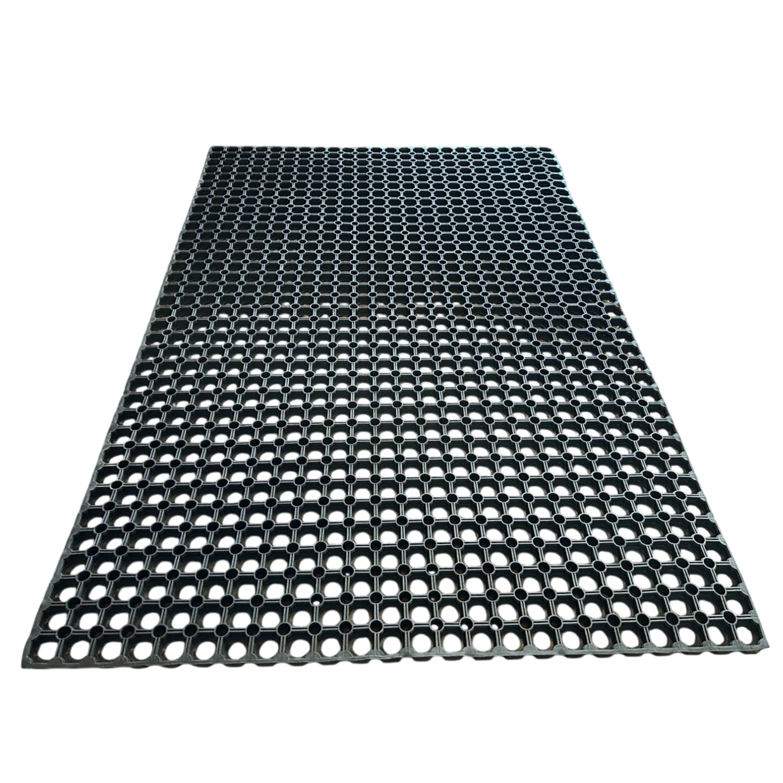 LSC Heavy Duty Rubber Drainage Mat 100 cm x 150 cm Non Slip 22mm Thick Commercial Floor Mat with Drainage Holes Anti-Fatigue Outdoor Mat for Restaurant Bar Garage Garden & Wet Areas