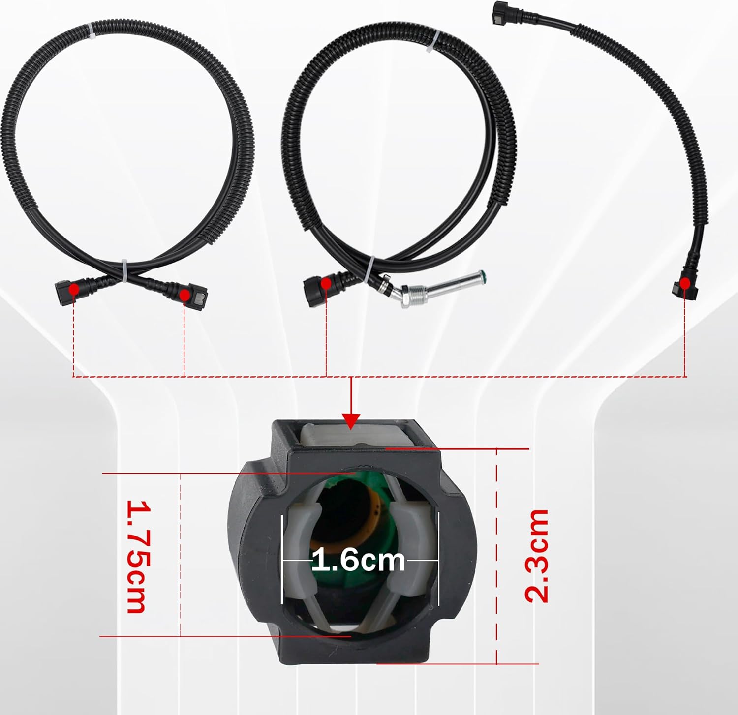 FL-FG0810 Fuel Lines Kit Nylon Compatible with GMC Yukon 2002-2004, Fit for Chevy Suburban 1500 Tahoe 2002 2003 2004, Replace# FL-FG0811