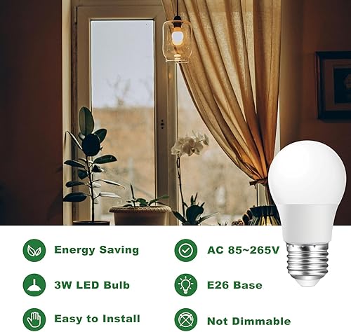 Miniatura 6 de Bombilla LED de 3 W, bombillas LED E27 de 3 W, bombillas de luz de baja potencia, blanco suave de 3000 K, equivalente a 15 W, para bombillas de