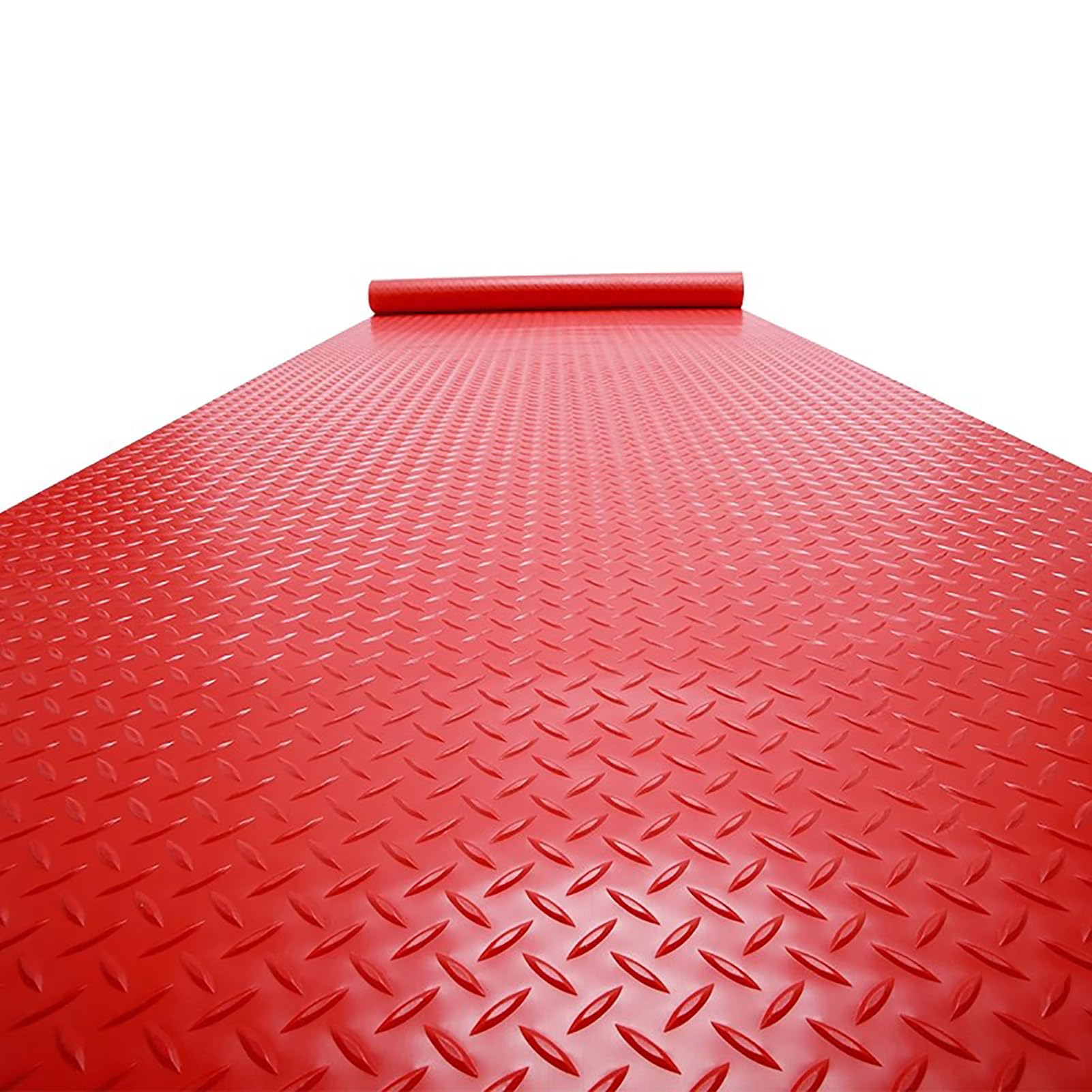 Tappetino in gomma for garage | Multicolor, dimensioni multiple, garage, furgone, banco da lavoro, officina, palestra: protezione del pavimento(Red,1x2m)