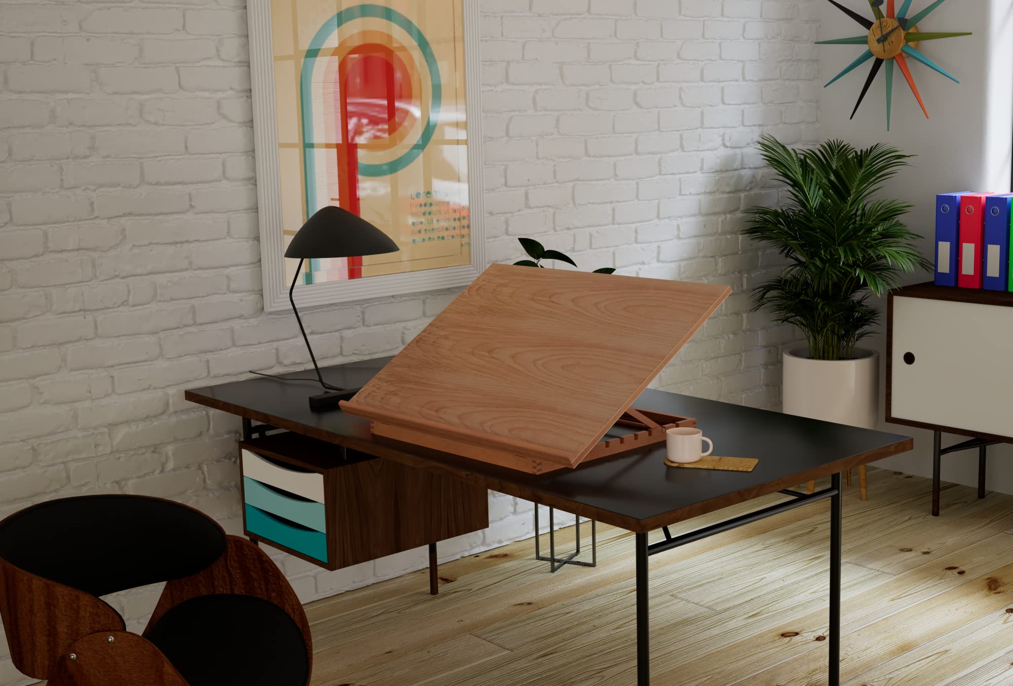 ZEICHENTISCH WORKSTATION | Buchenholz | Tischstaffelei für Malvorlagen bis DIN A2