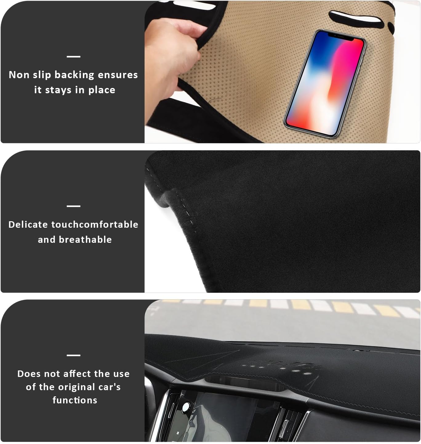 auovo Dashboard Cover Mat Compatible with Subaru Outback Accessories 2020-2024 Anti-Slip Dash Cover Dash Carpet Cover Sunshield Protector