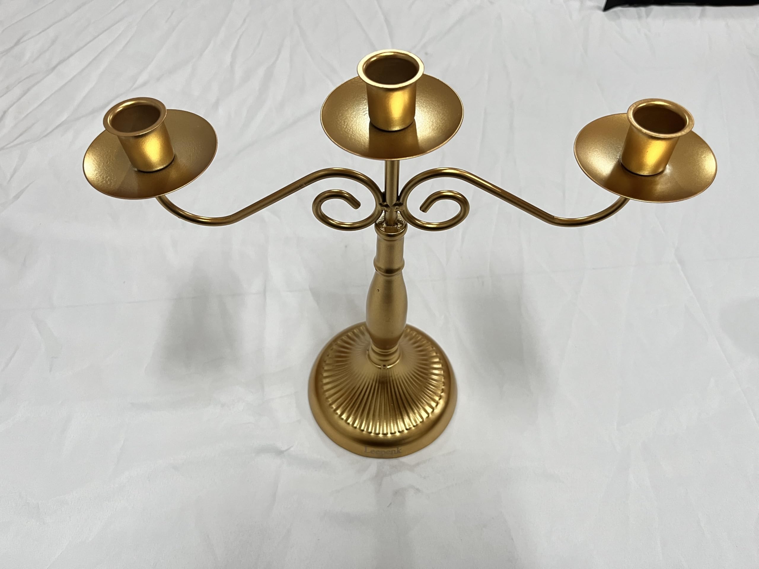 3 Arm Candlesticks from LEEPENK Candle Holders, Candle Stands for Home Decor, Wedding, Parties, Dining Table Centerpieces, Thick Candles Design Home Decoration Festival Occasions