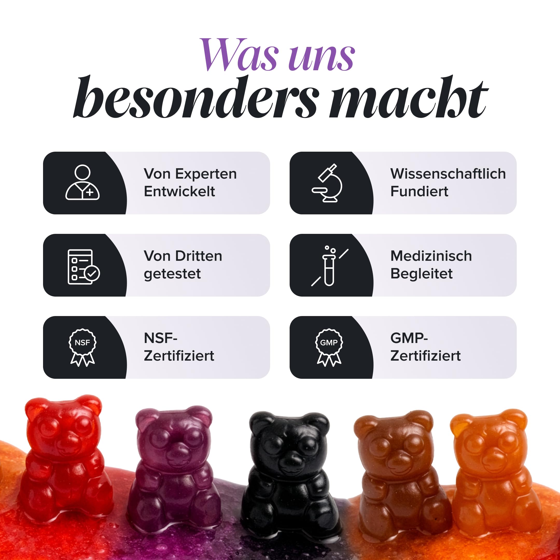 Schlaf Gummis für Kinder | Magnesium, L Theanin, VItamin B12 | Novomins – Ansicht 10