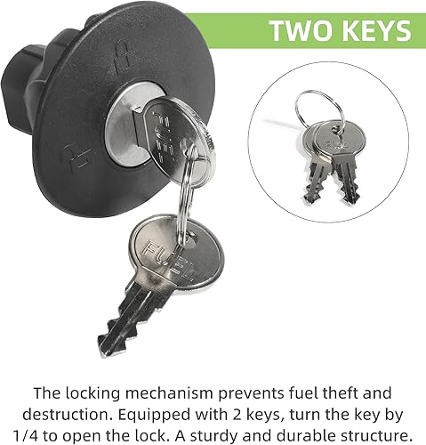Miniatura 4 de Tapa de gas con bloqueo del tanque de combustible, tapón de llenado de combustible, tapa de gas con llaves, accesorios de automóvil, enchufe de