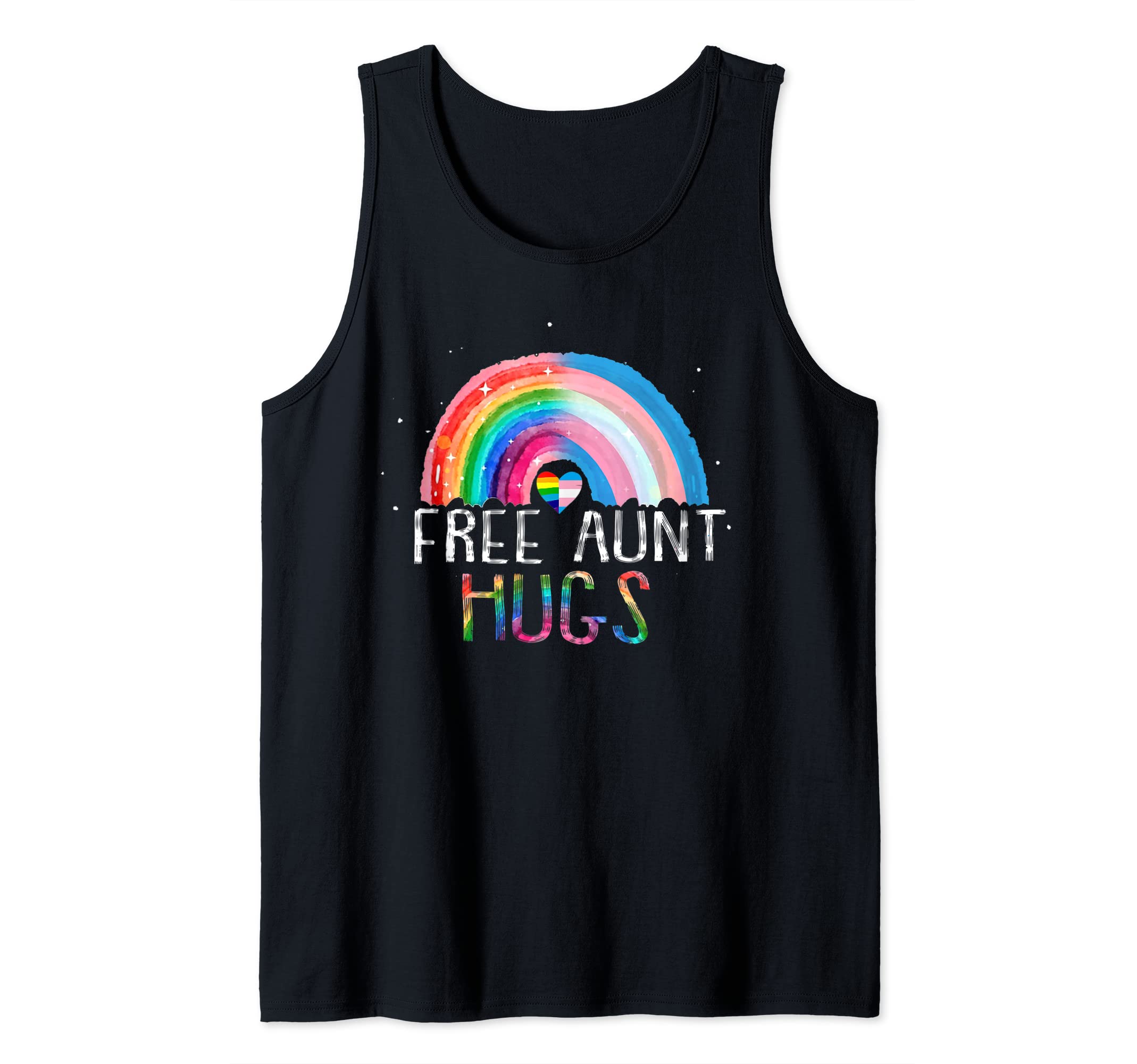 Gay Pride LGBT Ally Rainbow Family GiftsLGBTQ Free Aunt Hugs Gay Pride LGBT Ally Rainbow Womens Tank Top