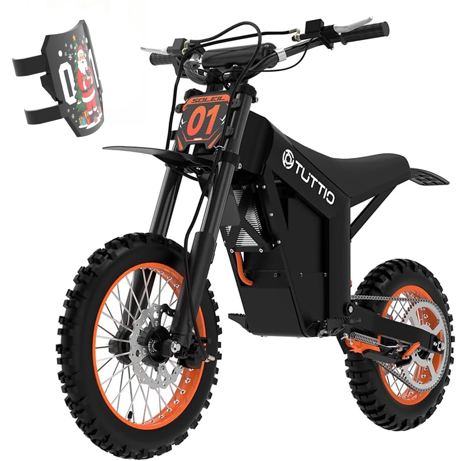 Tuttio Soleil01 Electric Dirt Bike for Teens Adults with Black Suspension Fork, UL Certificate