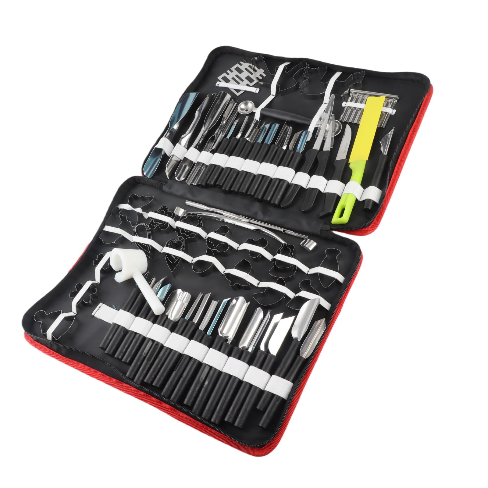 Juego de herramientas de tallado culinario, 80PCS / Set Juego de herramientas de pelado de tallado culinario portátil Guarnición de corte Juego de herramientas de tallado en rodajas para alimentos de