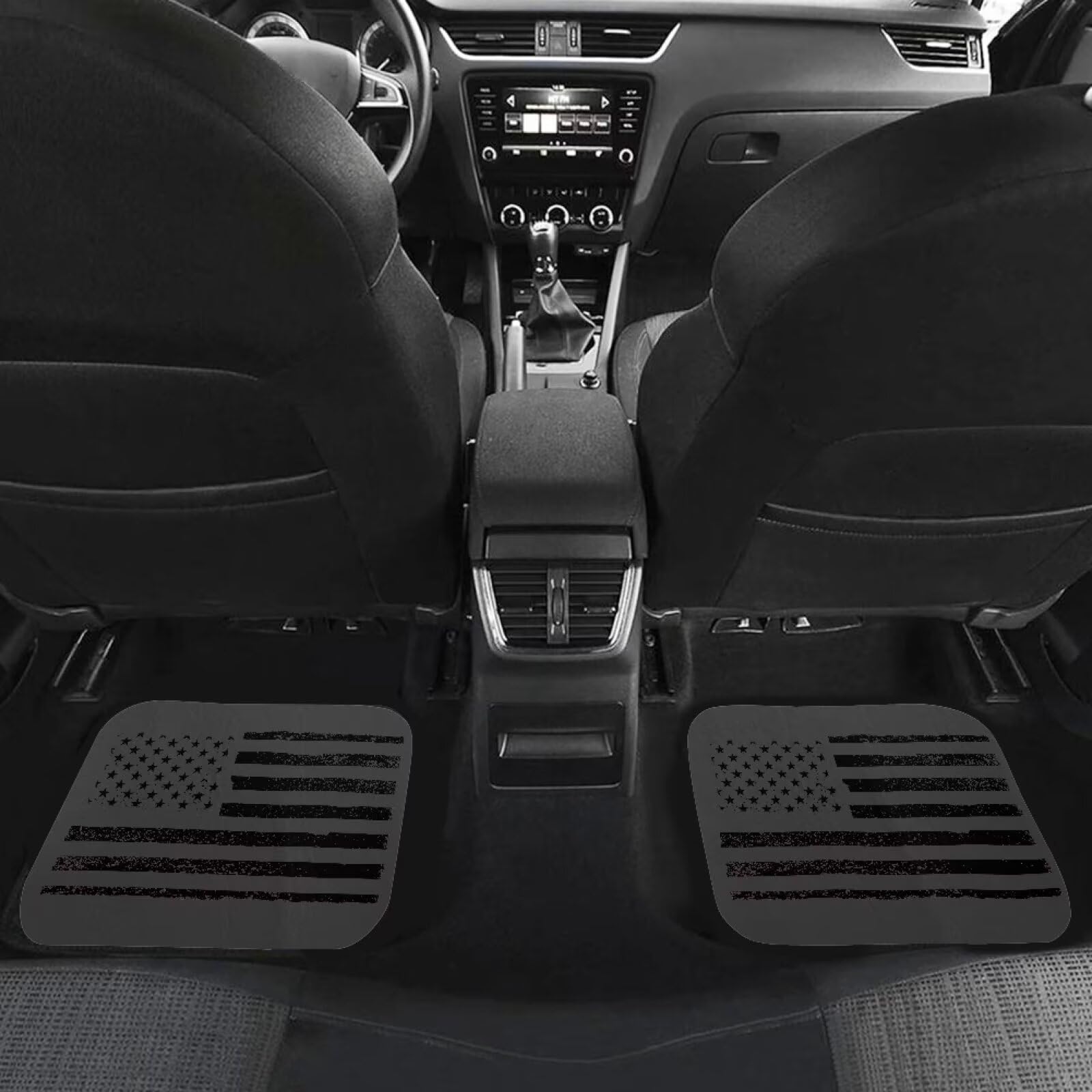 Mintulipy Universal Car Floor Mats with 4 Pieces Set American Flag Heavy-Duty Floor Mats for Cars Anti-dust Automotive — view 4
