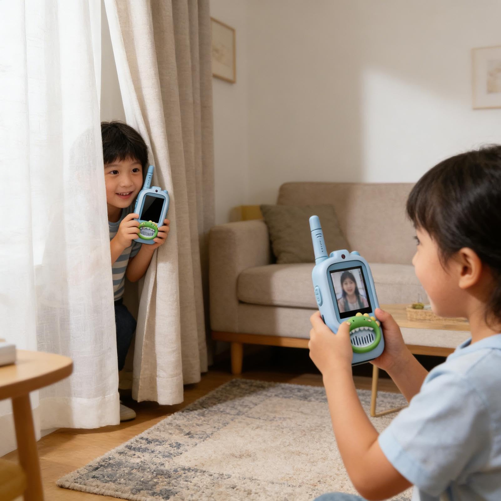 Walkie-Talkie Dla Dzieci Zestaw 2 Sztuk Zasięg Długi Ładowany Z Kamerą HD