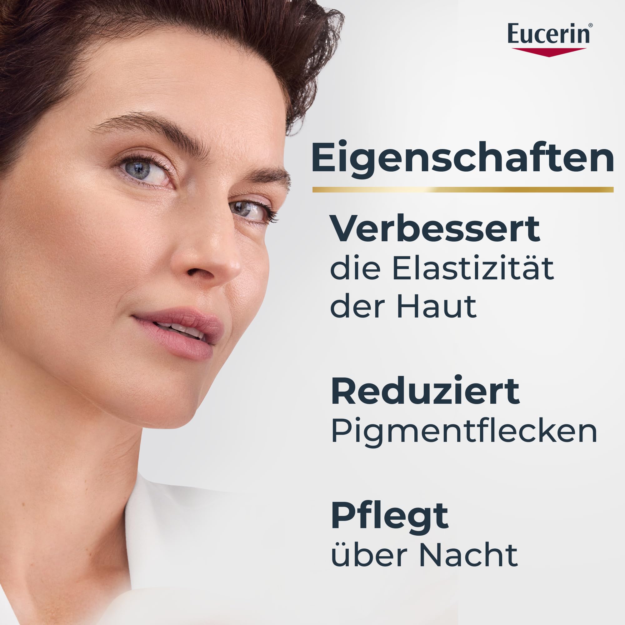 Eucerin Hyaluron-Filler + Elasticity Nachtpflege 50 ml, Gesichtscreme | Anti Aging Gesichtspflege fördert die Hautelastizität, Reduziert tiefe Falten & Pigmentflecken, Mit Hyaluronsäure & Thiamidol
