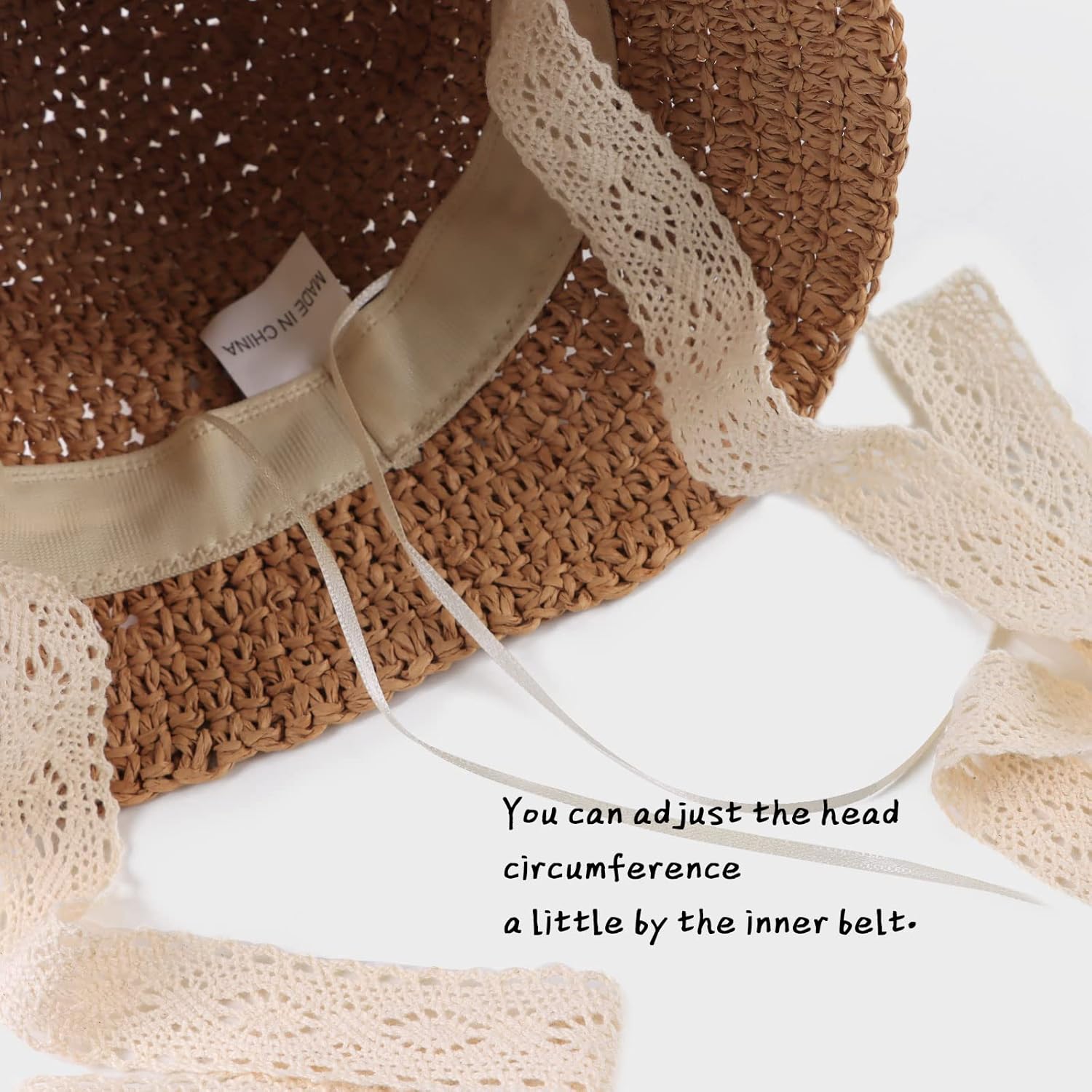 JANGANNSA Baby Girl Straw Hat Outdoor Baby Sun Protection Hats Summer Bowknot Beach Cap for Infant Toddler Girls - Image 4